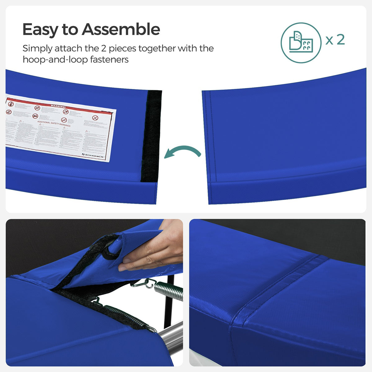 Replacement Trampoline Safety Pad - 14 ft - Waterproof Cover