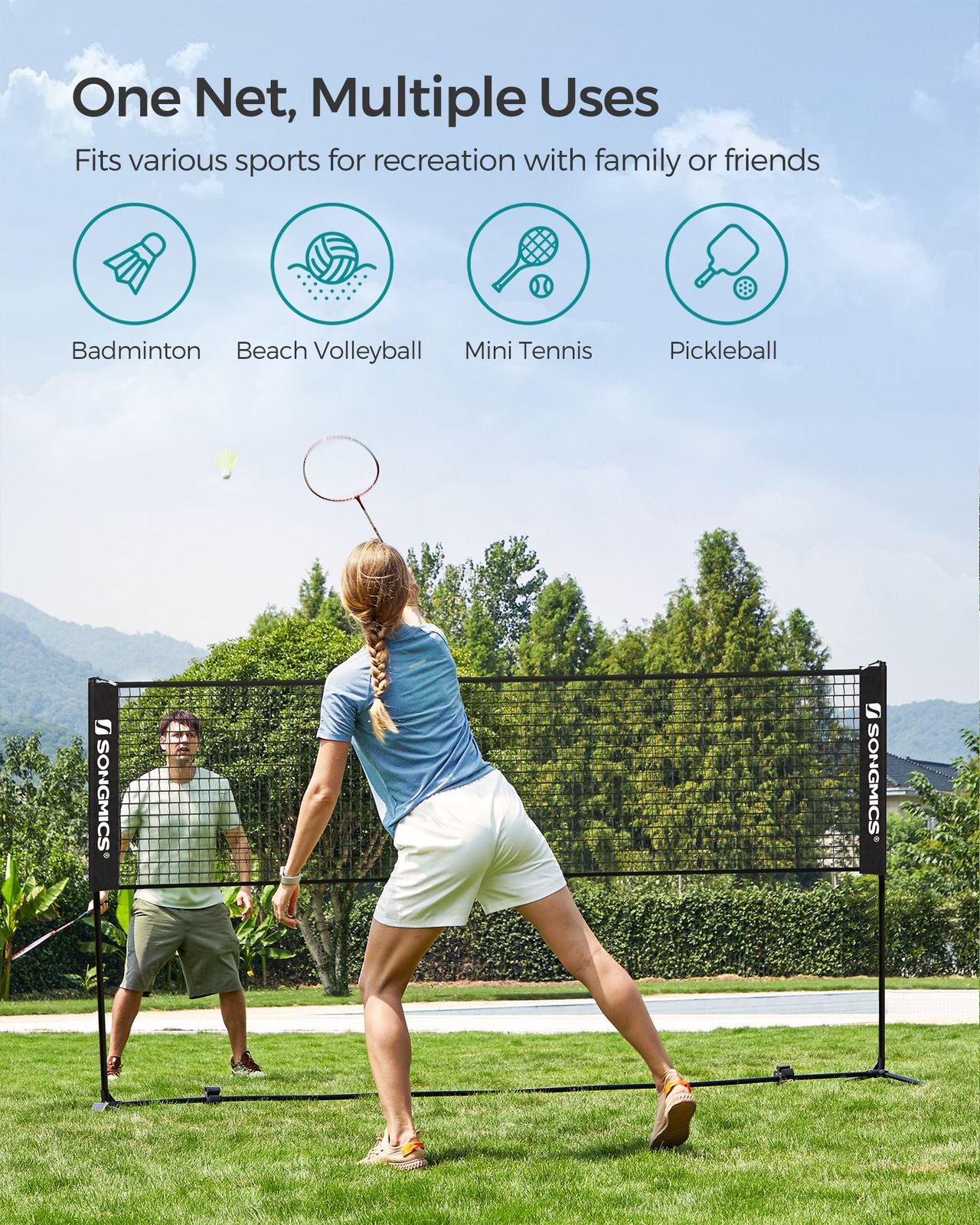 Black Badminton Net - Black