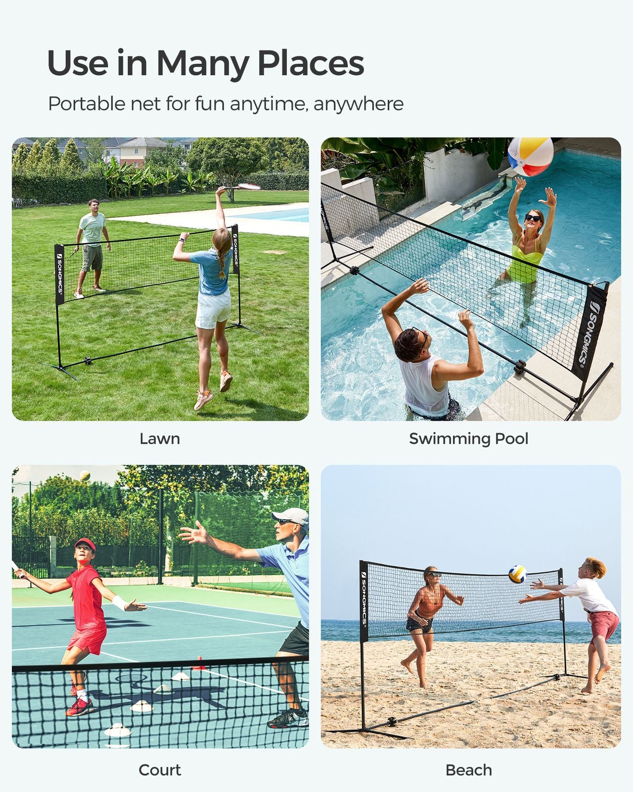 Black Badminton Net - Black
