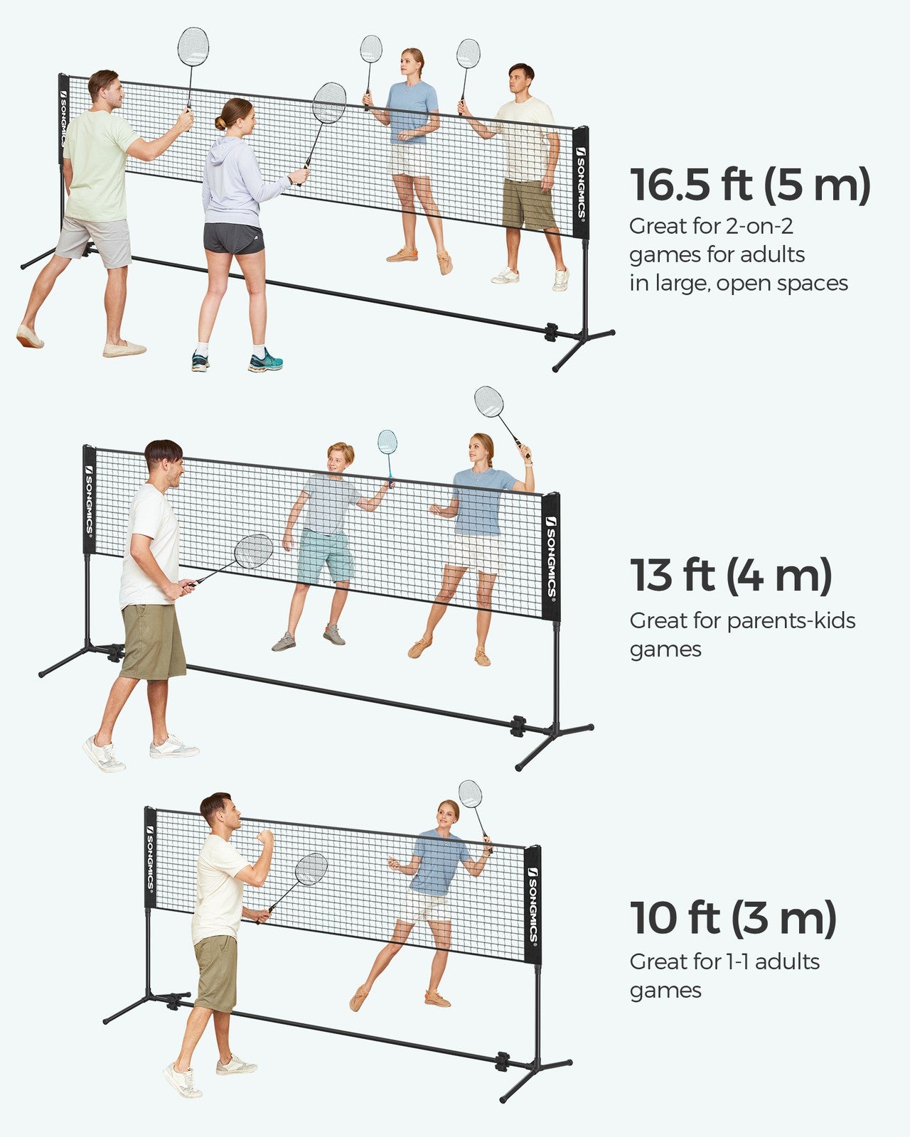 Black Badminton Net - Black