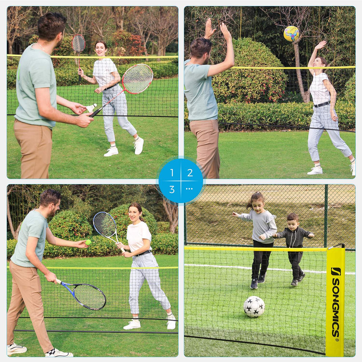 Badminton Net - Portable Sports Set - 10 ft - Easy Setup