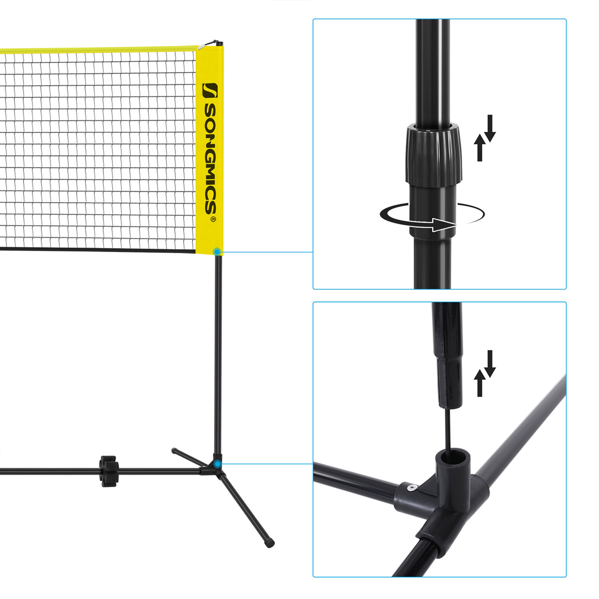Badminton Net - Portable Sports Set - 10 ft - Easy Setup
