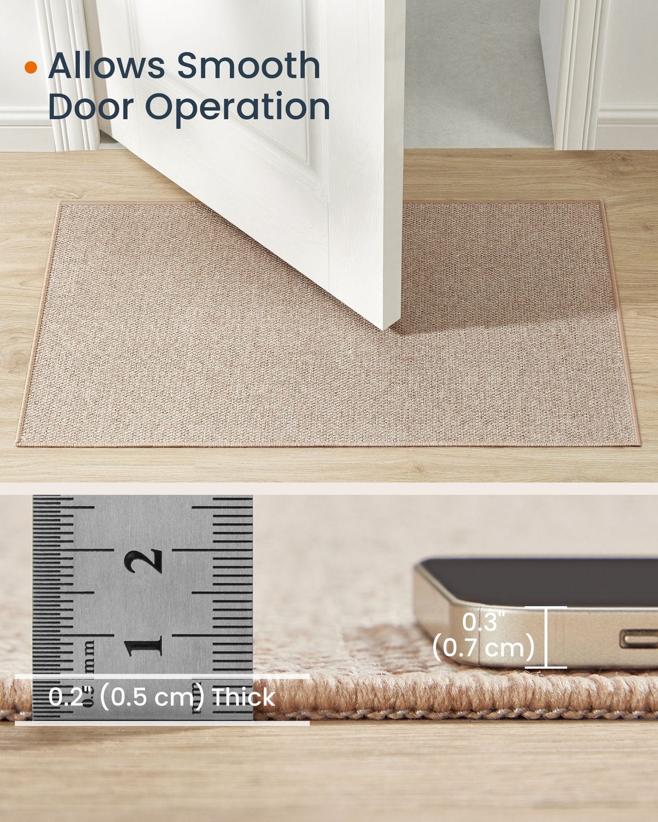 2x6 Ft Area Rug for Living Room - Camel Brown