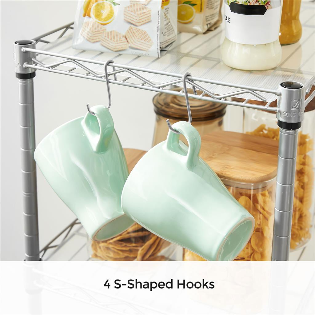 Metal Storage Shelf - 5-Tier - Adjustable Shelves - 220 lb Capacity