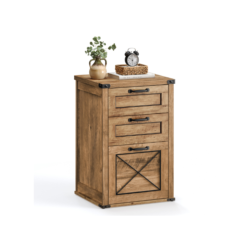 Filing Cabinet with 2 File Drawers - Honey Brown