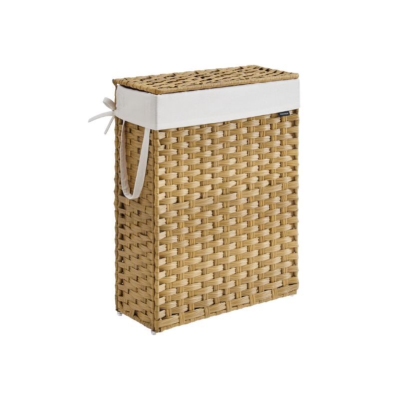 Rattan-Look Laundry Hamper - 29 Gallon - Side Handles - Goose Yellow - Goose Yellow
