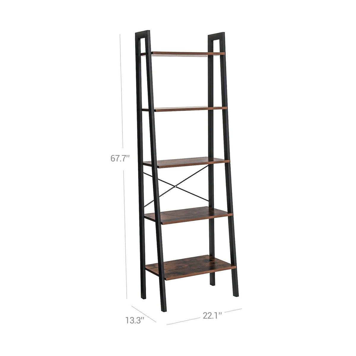 5 Tiers Ladder Shelf with Steel Frame