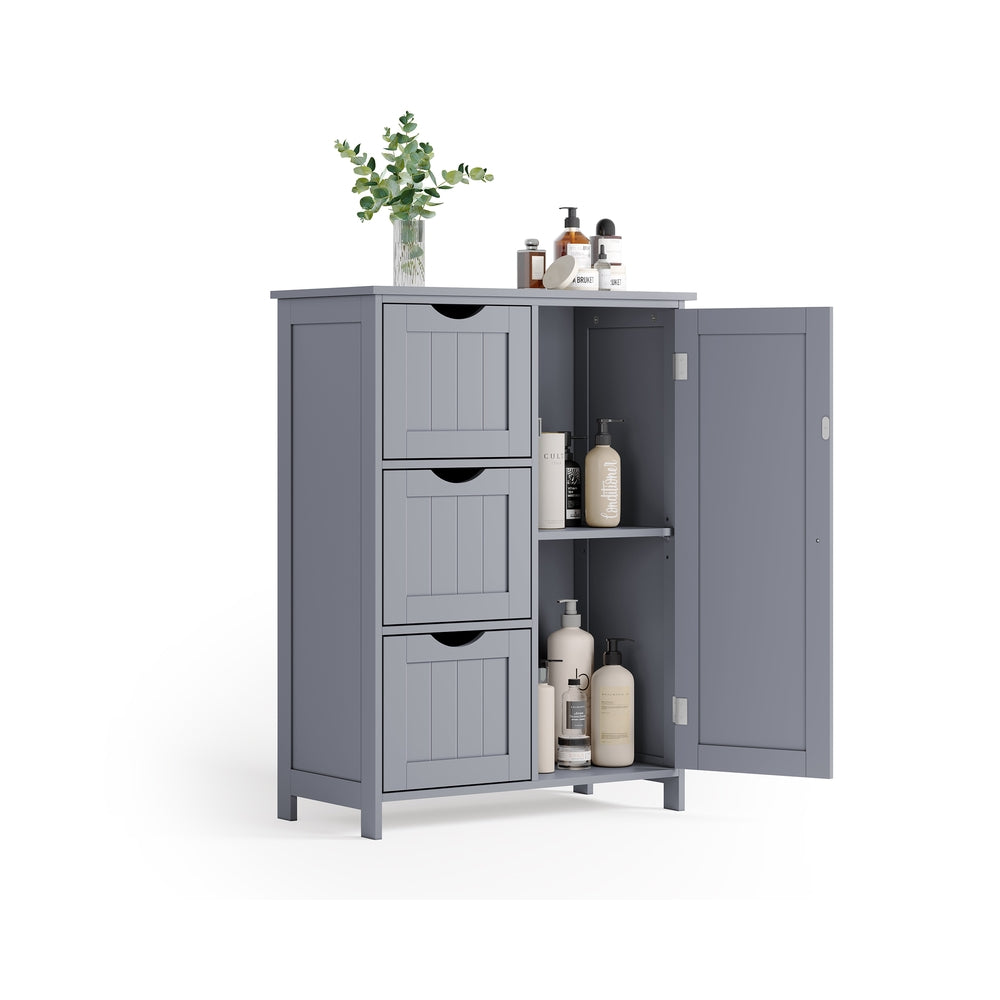 Bathroom Floor Storage Cabinet - Freestanding Bathroom Storage Unit with 3 Drawers