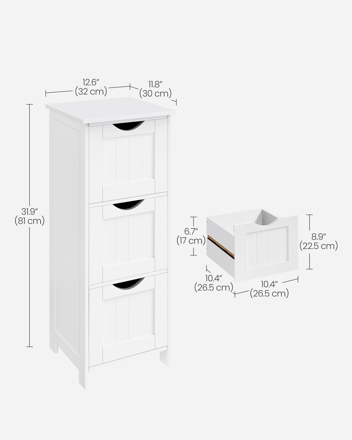 3 Drawers Floor Cabinet