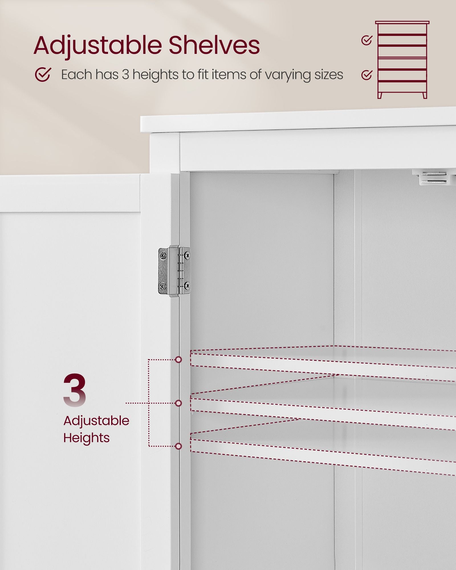 Bathroom Floor Storage Cabinet,