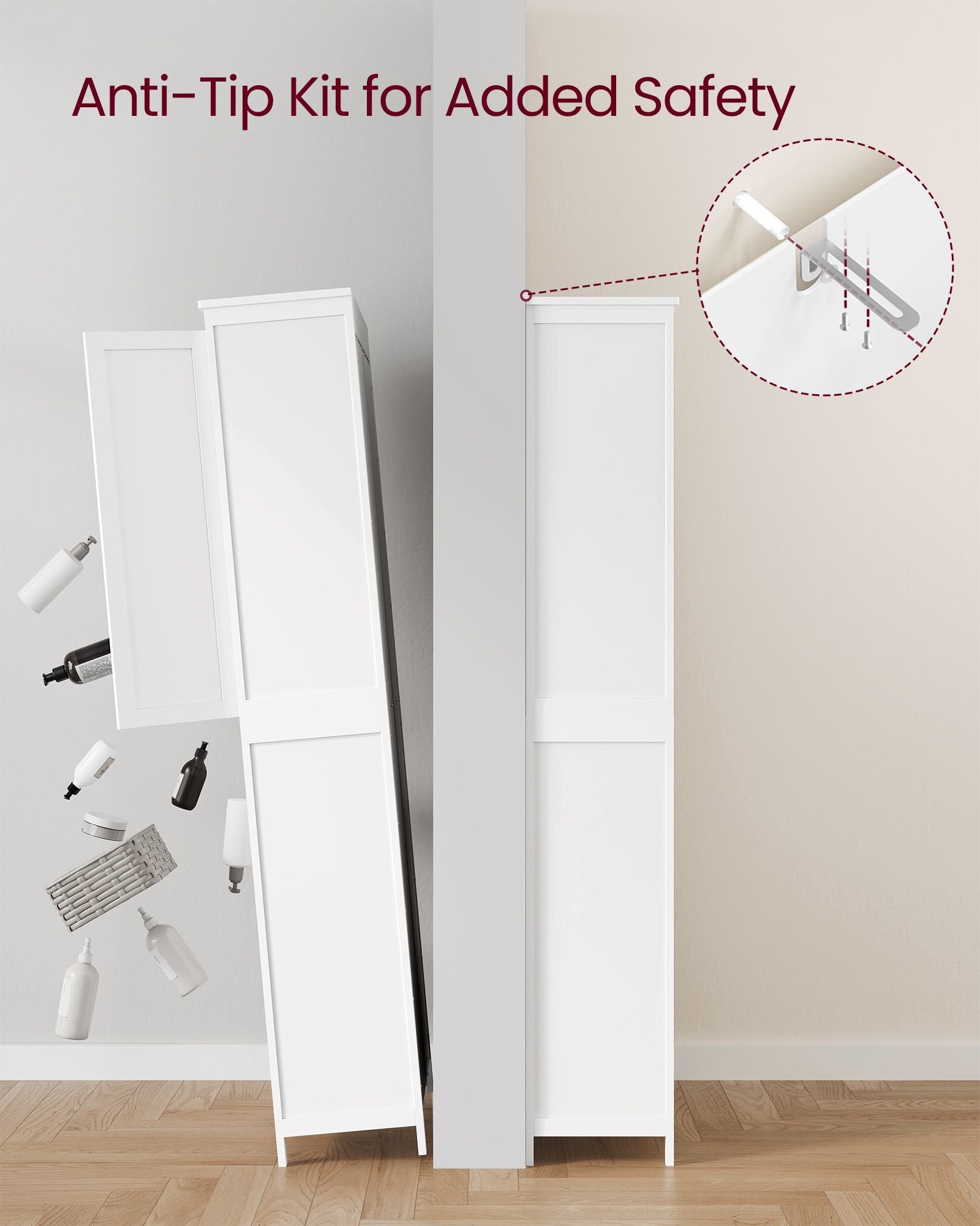 Bathroom Floor Storage Cabinet,