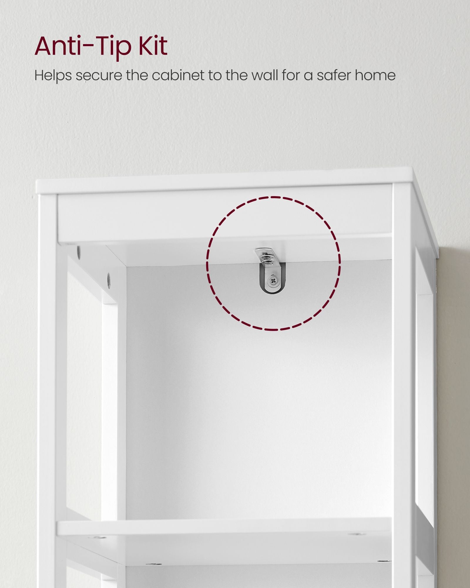 Bathroom Floor Cabinet - 2 Removable Drawers