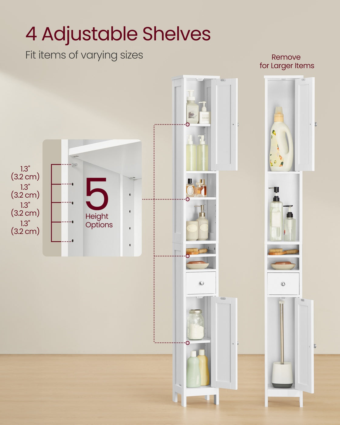 Tall Slim Bathroom Cabinet