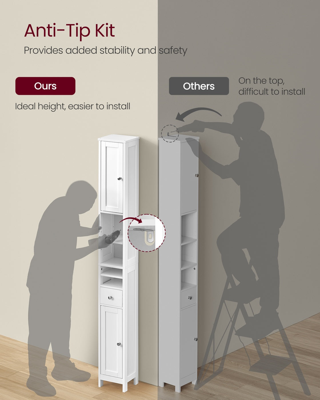 Tall Slim Bathroom Cabinet