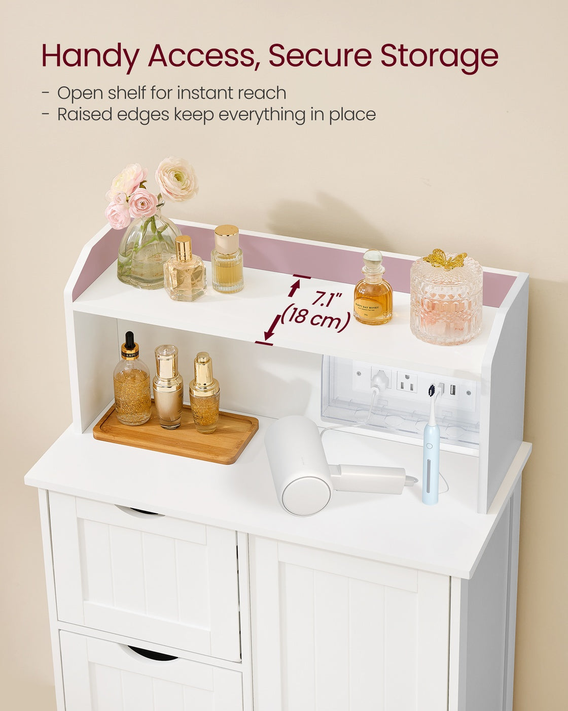 Tall Storage Cabinet With Power Strip