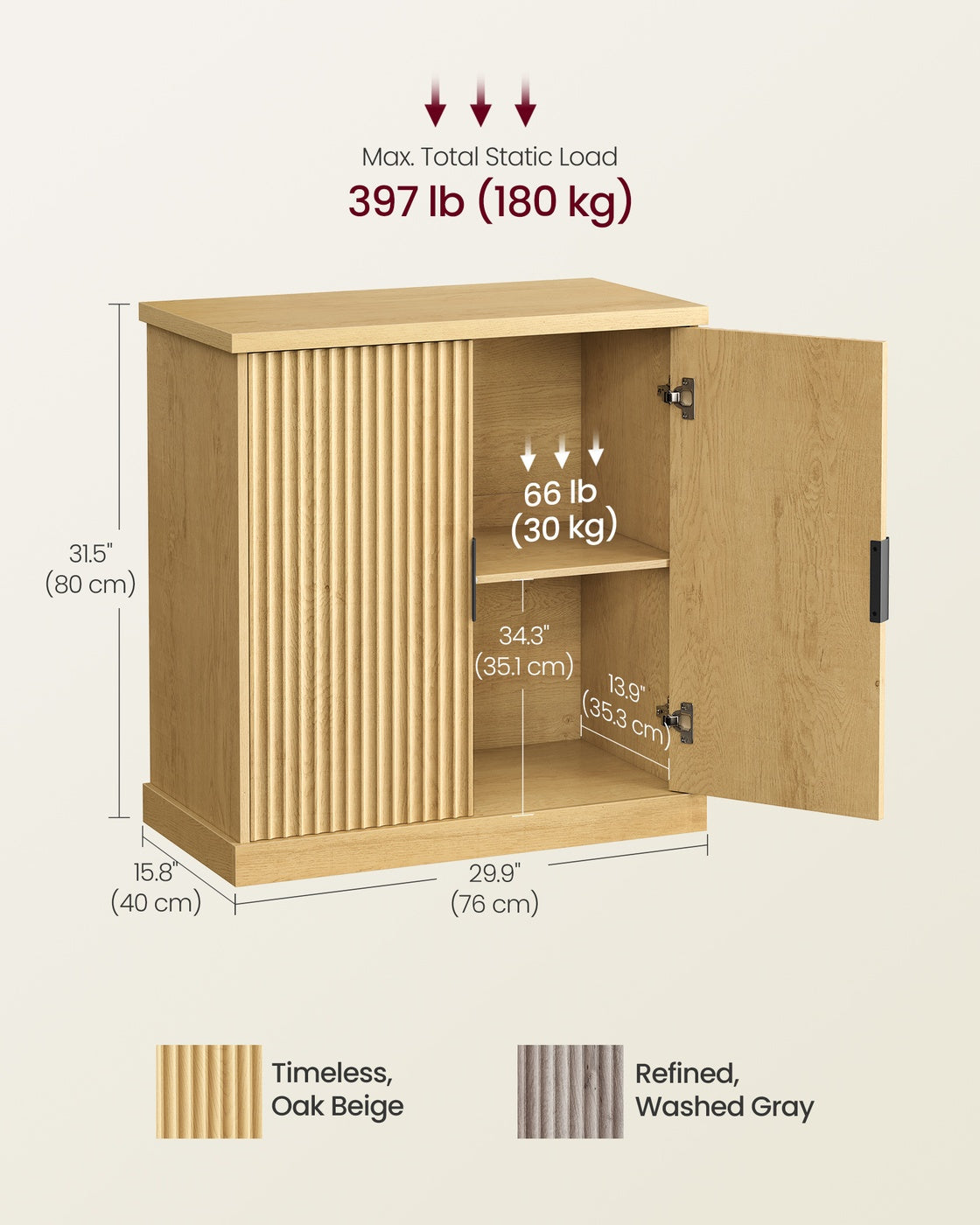 Fluted Buffet Cabinet
