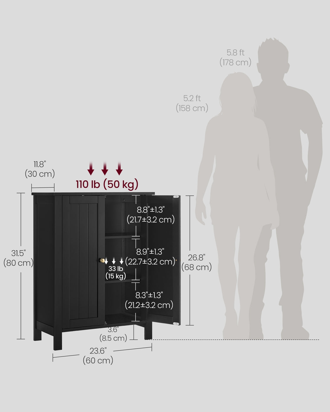 Bathroom Floor Storage Cabinet