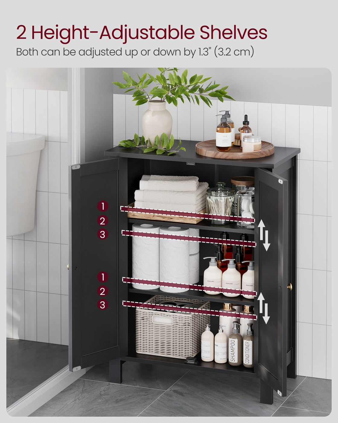 Bathroom Floor Storage Cabinet