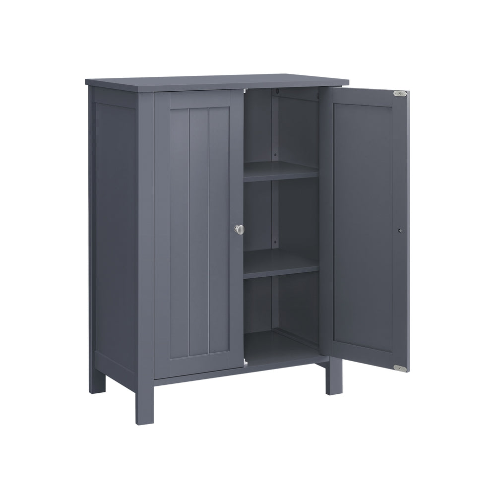 Bathroom Storage Unit with 2 Adjustable Shelves - Dove Gray