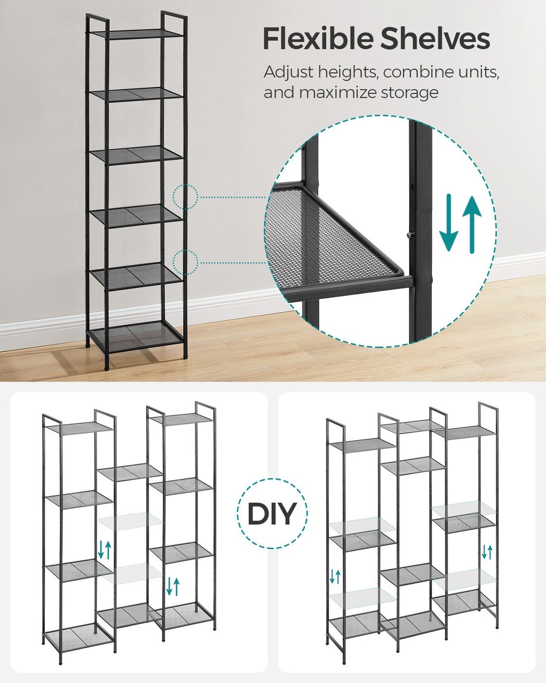 6-Tier Narrow Storage Rack