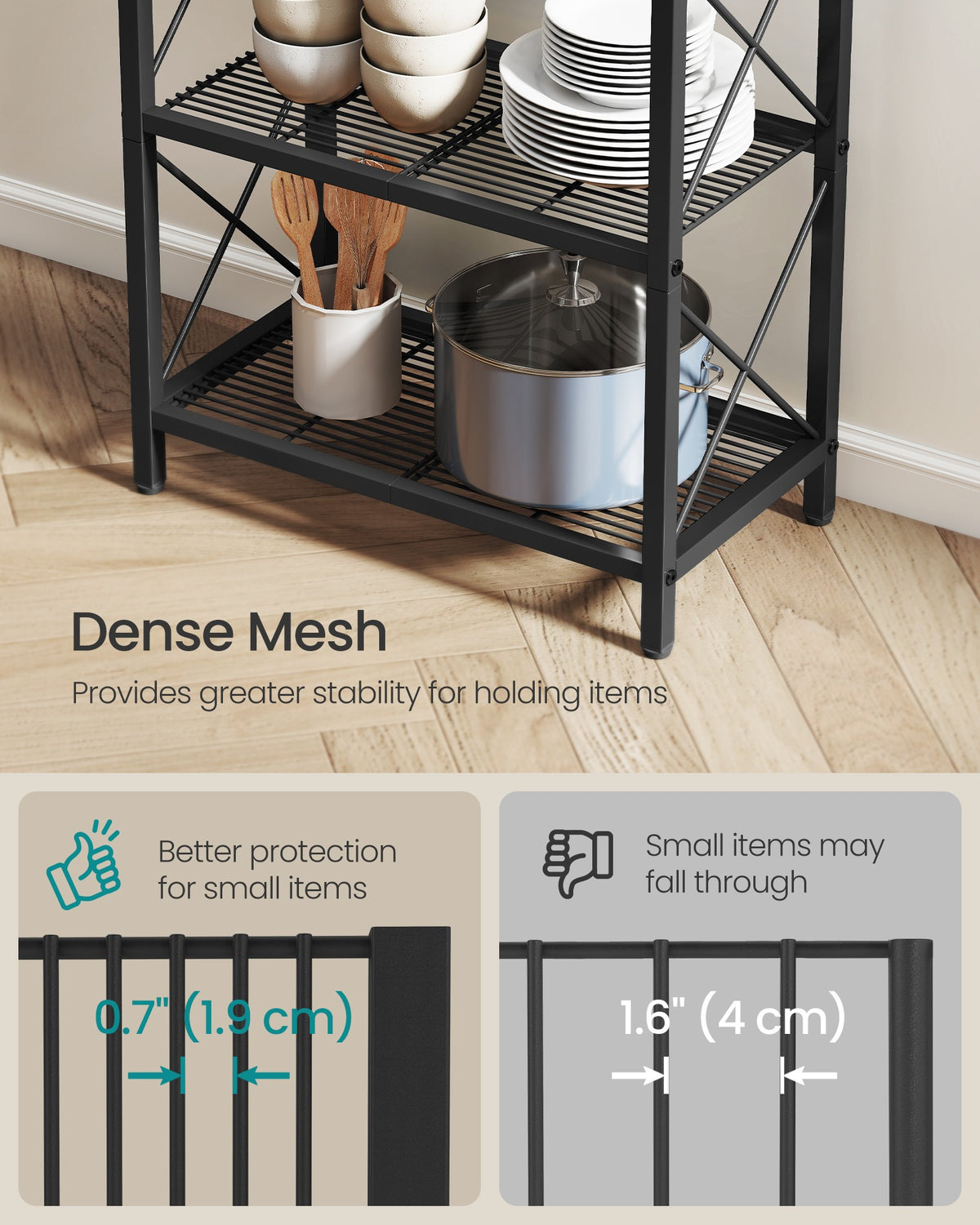 Metal Storage Shelving Unit - 5-Tier - X Side Frames - 550 lb Capacity