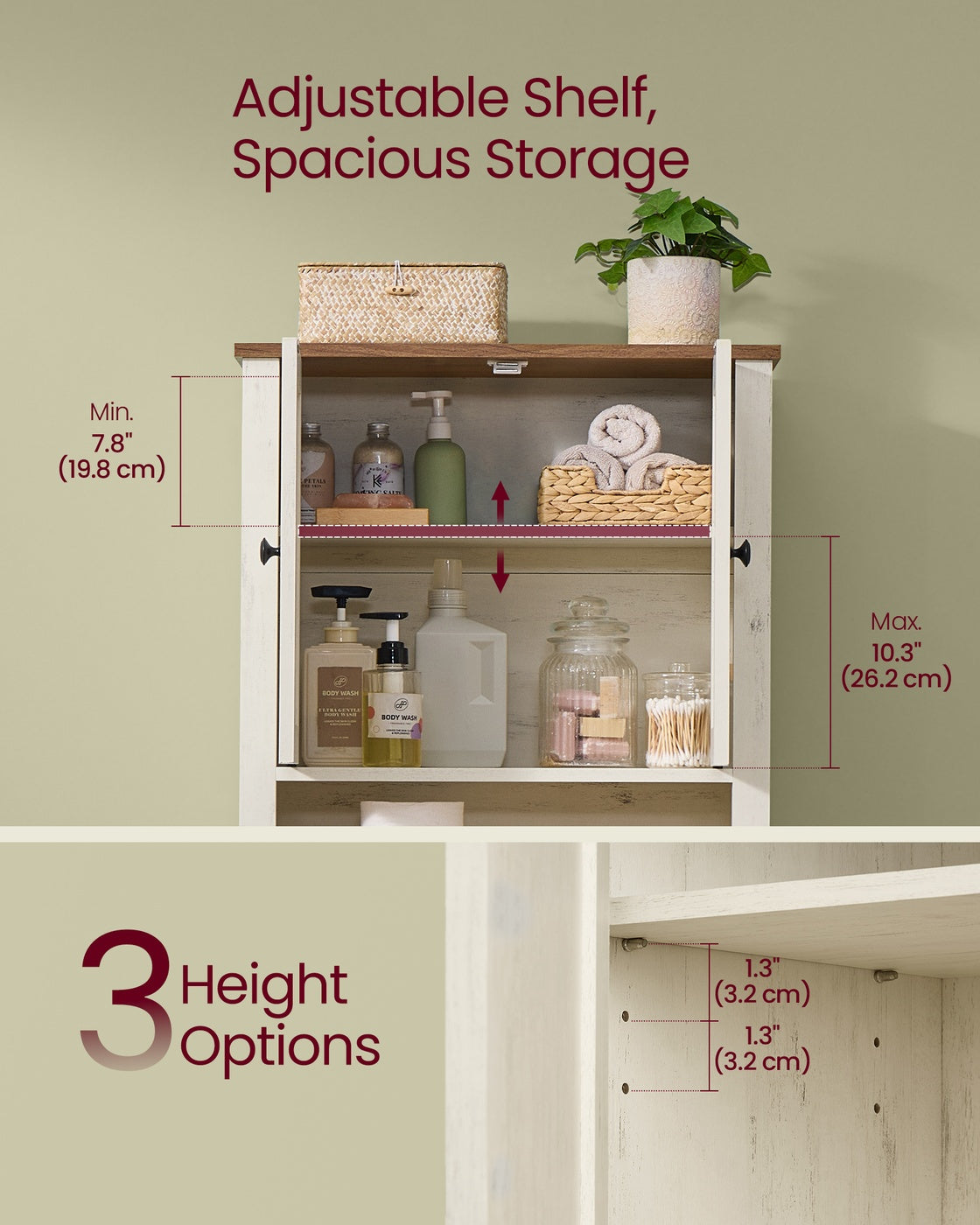 Over-The-Toilet Storage Cabinet
