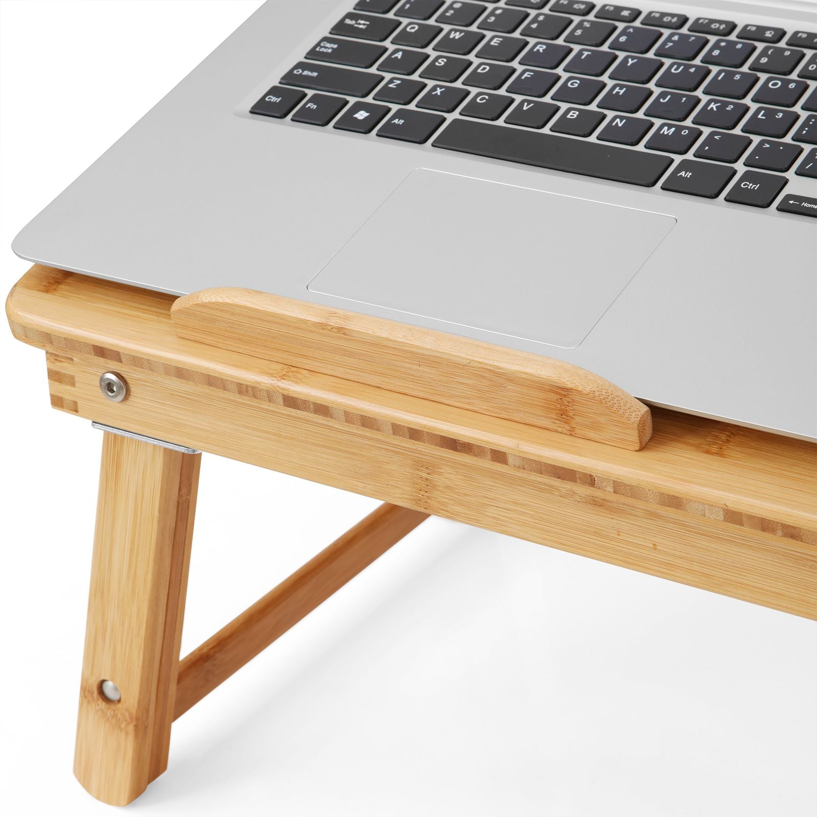 Bamboo Bed Desk with Tilting Top - Natural