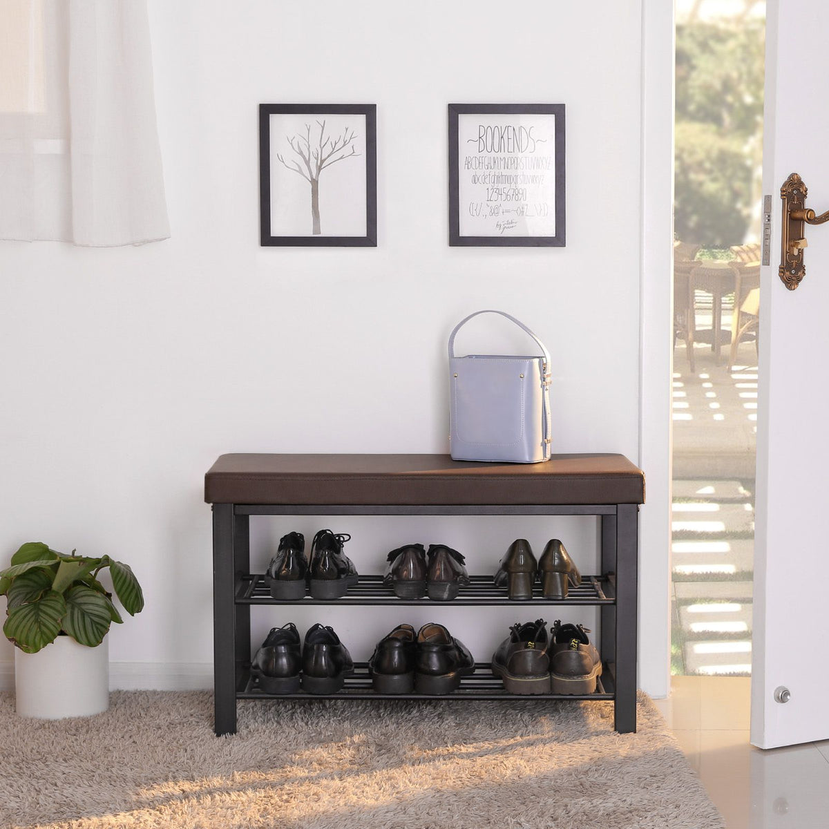 Shoe Bench - 3-Tier - Foam Padded Seat