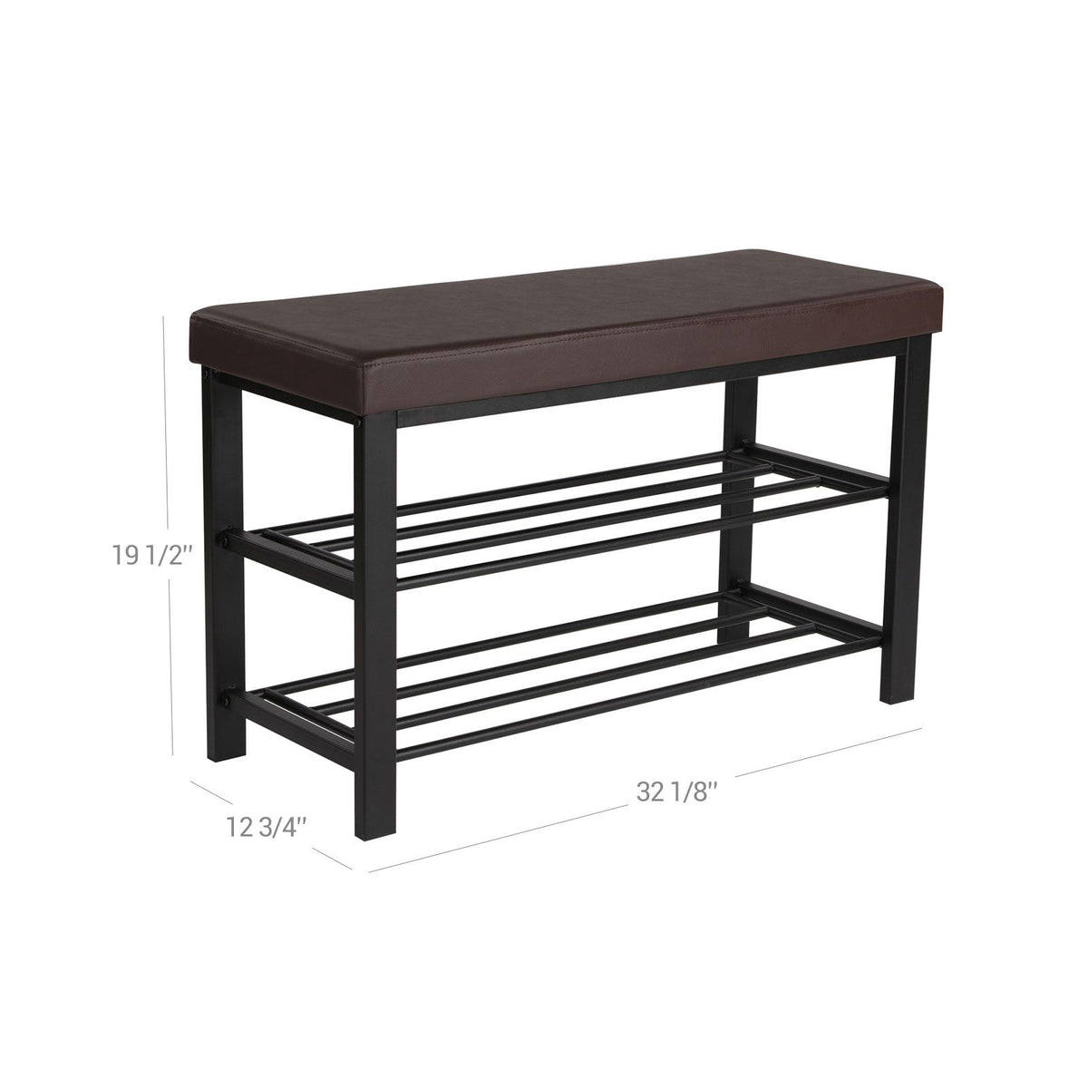 Shoe Bench - 3-Tier - Foam Padded Seat
