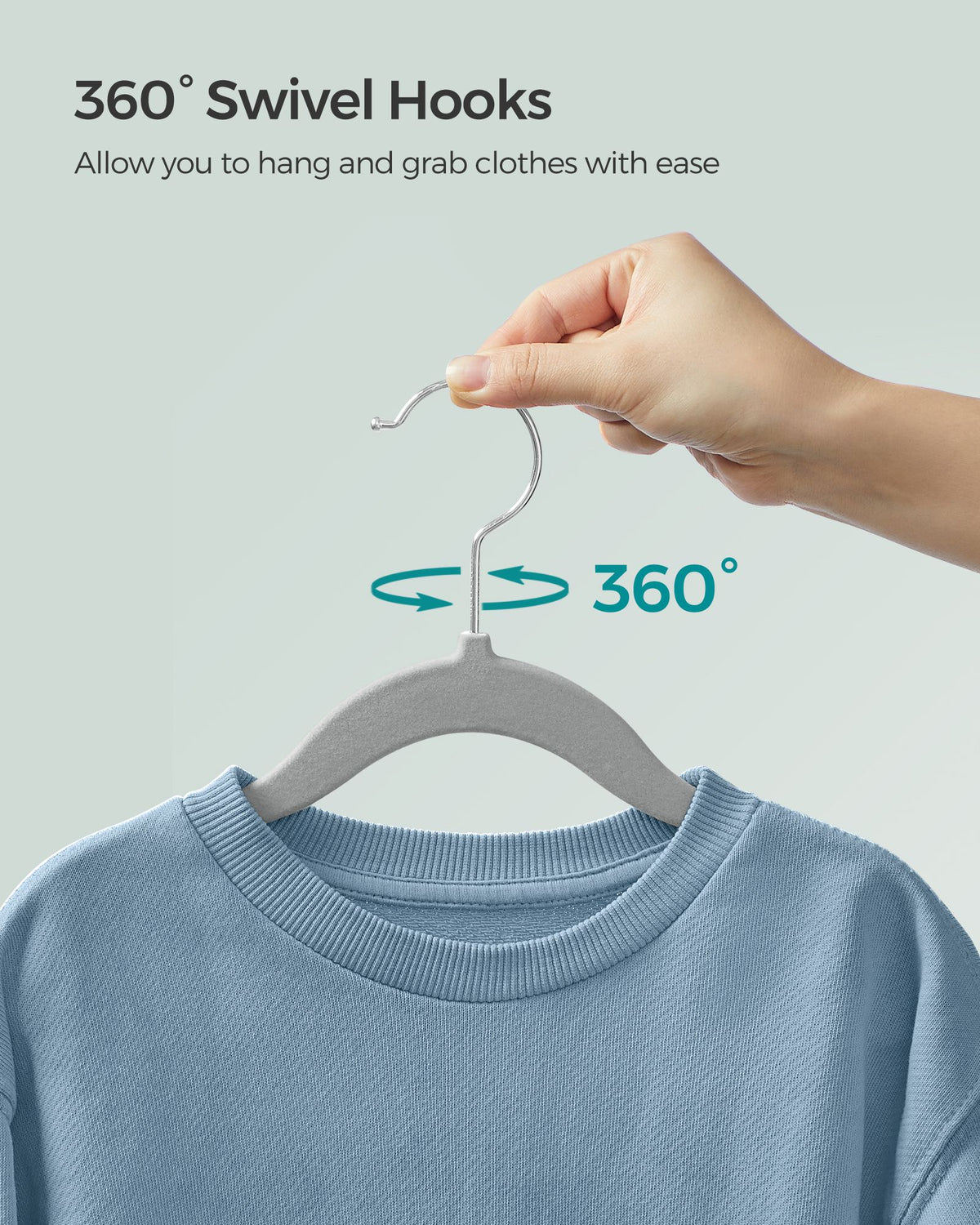 Kids Hangers - Non-Slip Velvet - Space-Saving - Pack of 50