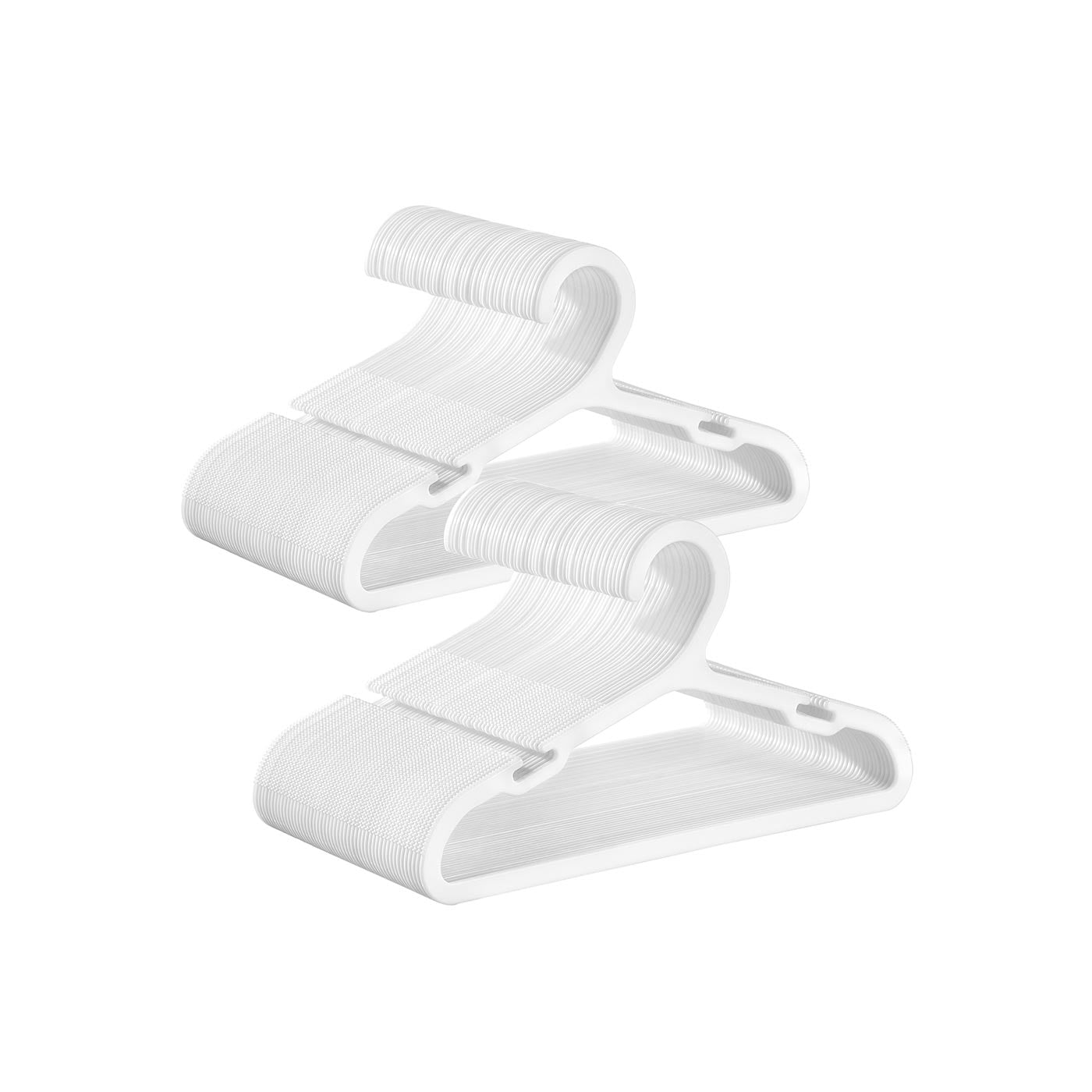 Kids Hangers 60 Pack 14 x 7 Inches Non-Slip Cloud White - White 100-Pack 11”