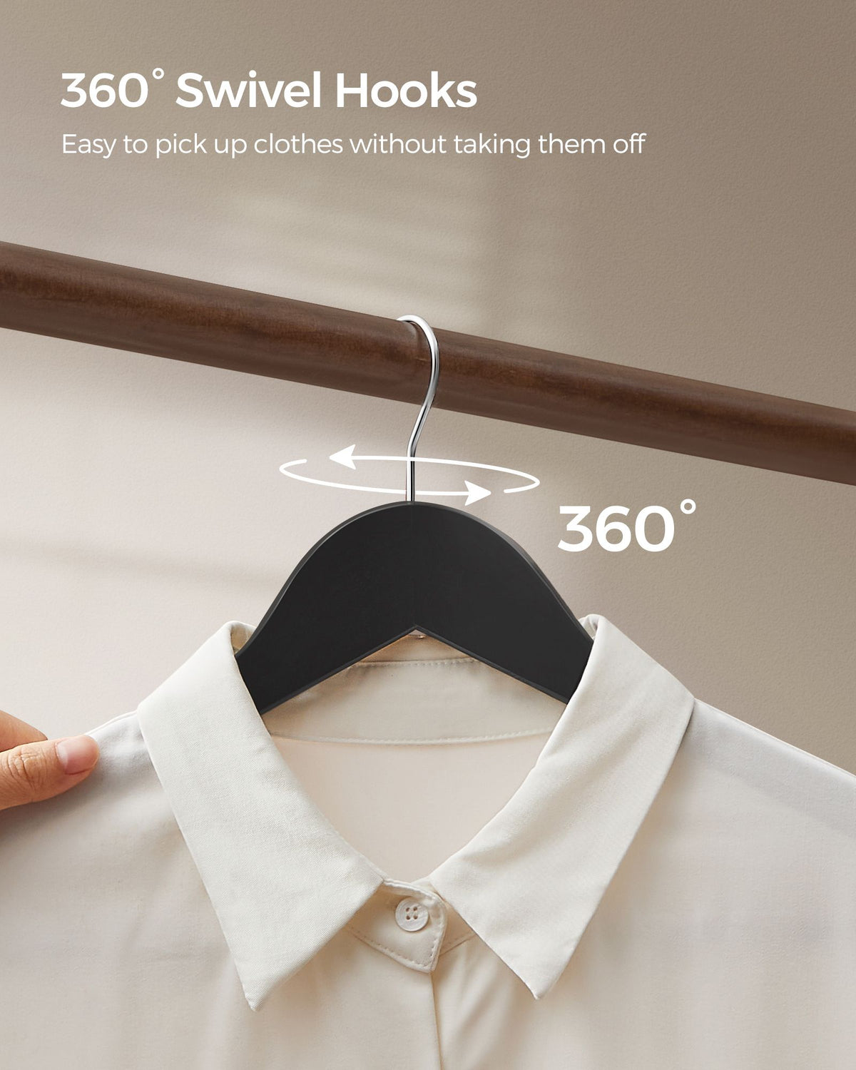 Wood Coat Hangers - Shoulder Notches - 20-Pack