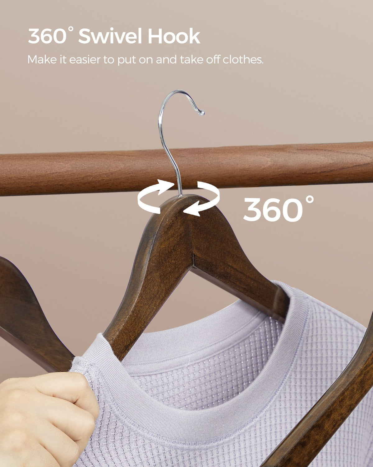 Wood Coat Hangers - Shoulder Notches - 20-Pack