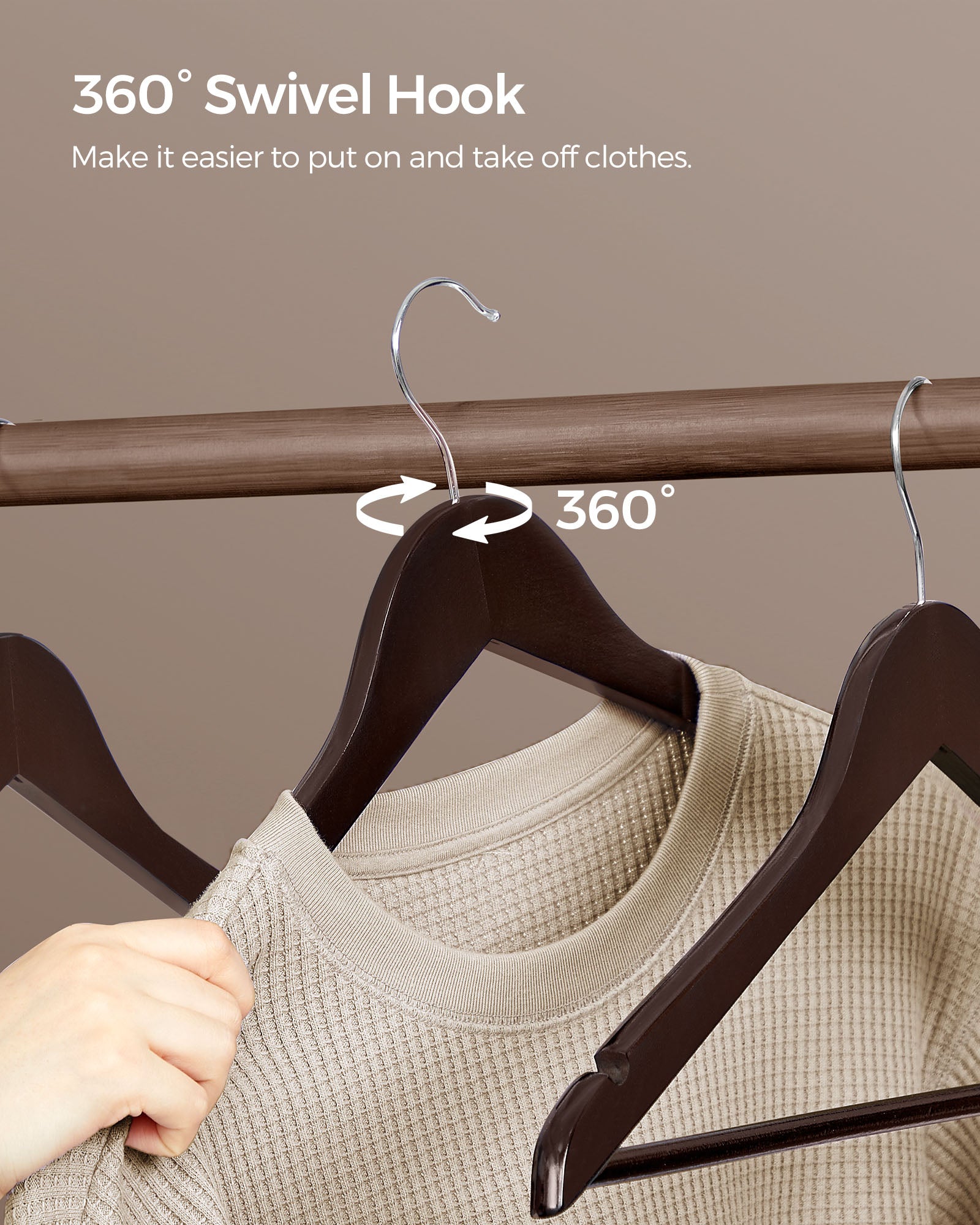Wood Coat Hangers - Shoulder Notches - 20-Pack
