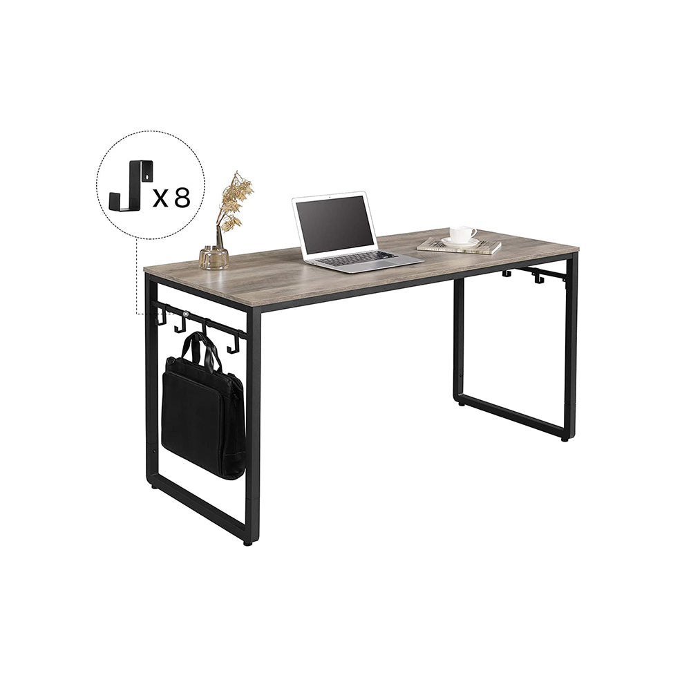 Computer Desk - Office Desk with 8 Hooks - for Study - Home Office