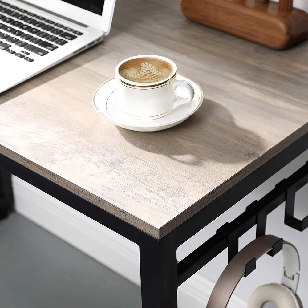 Computer Desk - Office Desk with 8 Hooks - for Study - Home Office