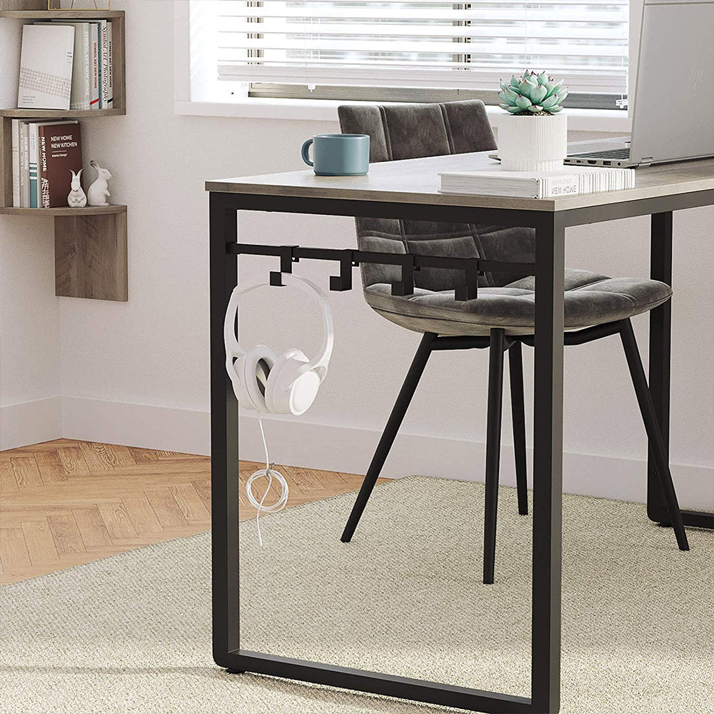 Computer Desk - Office Desk with 8 Hooks - for Study - Home Office
