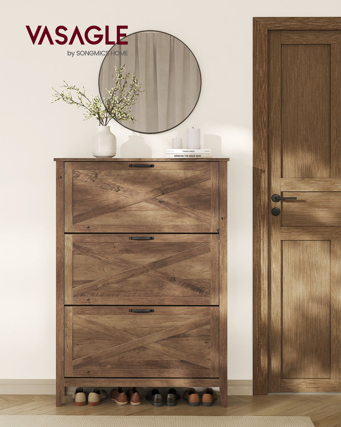 Tall Slim Shoe Cabinet