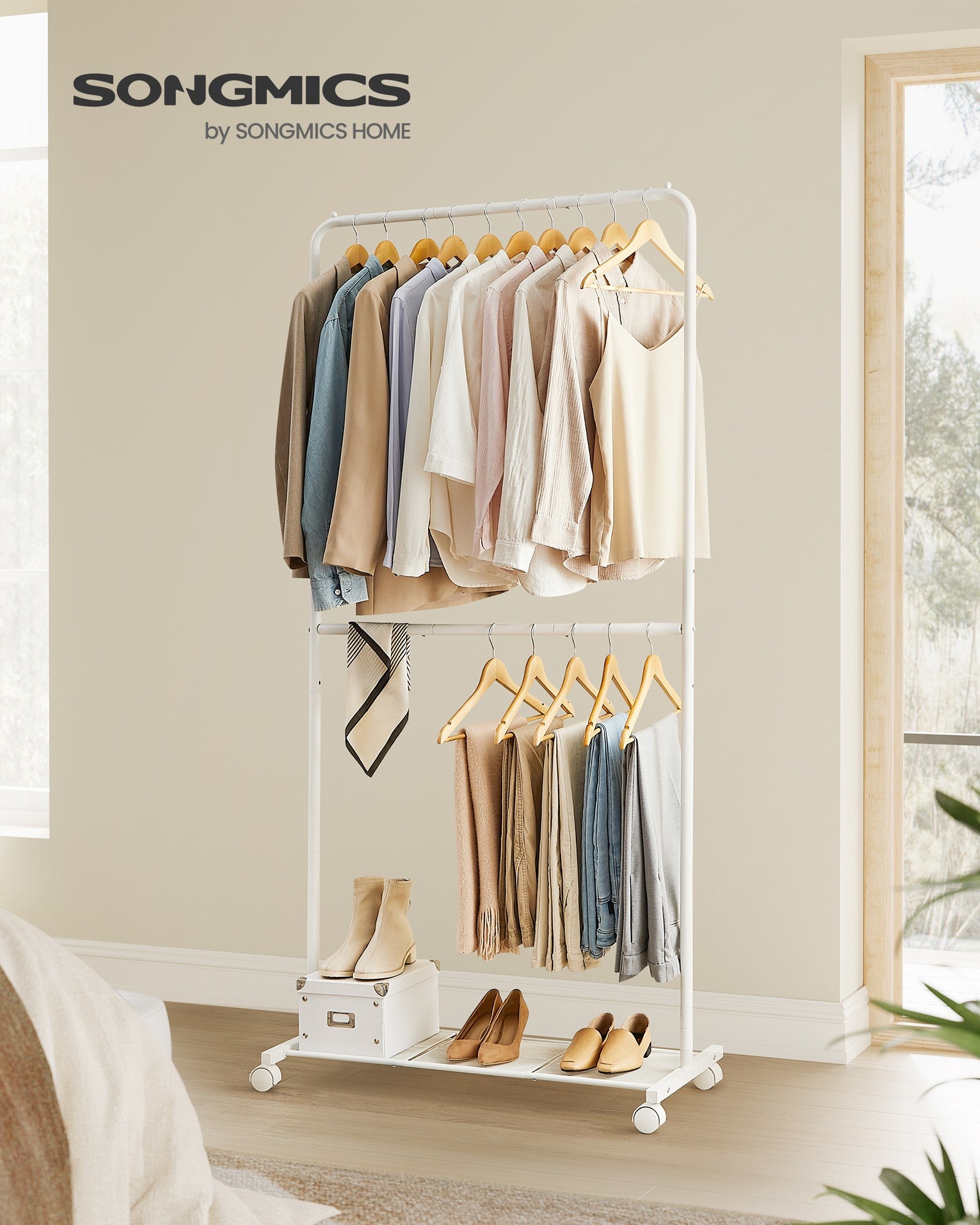 Double-Rod Garment Rack