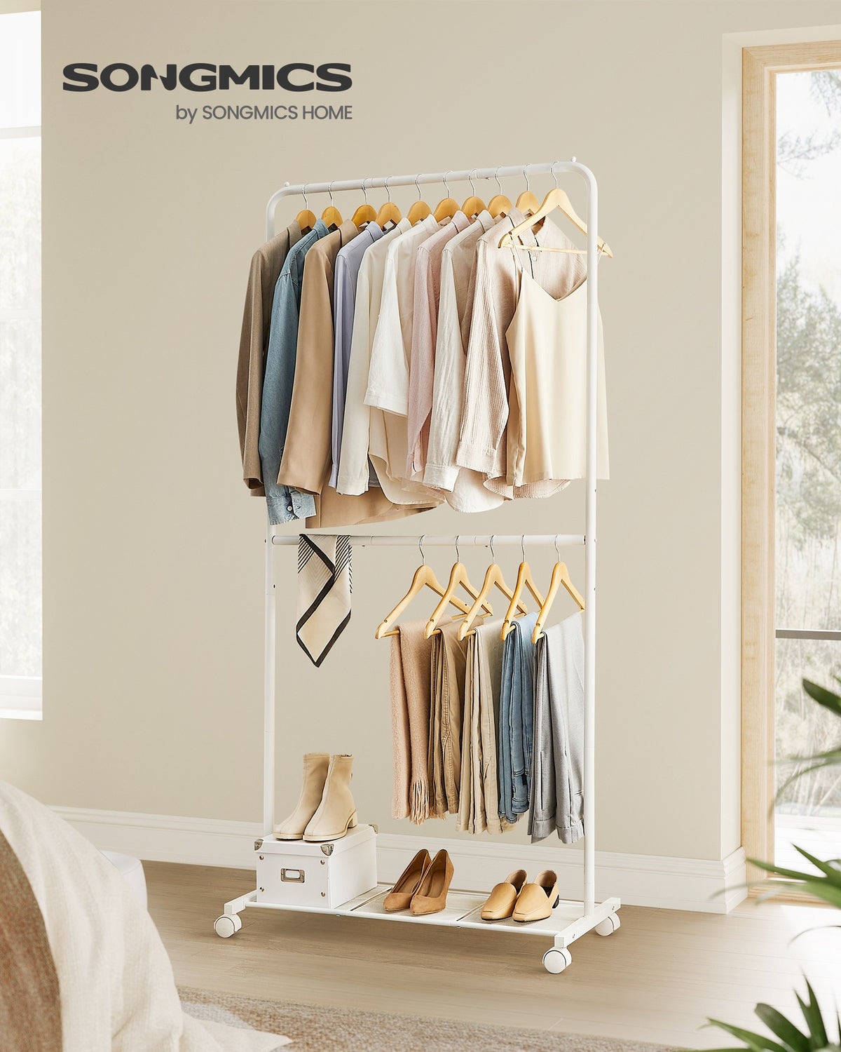 Double-Rod Garment Rack