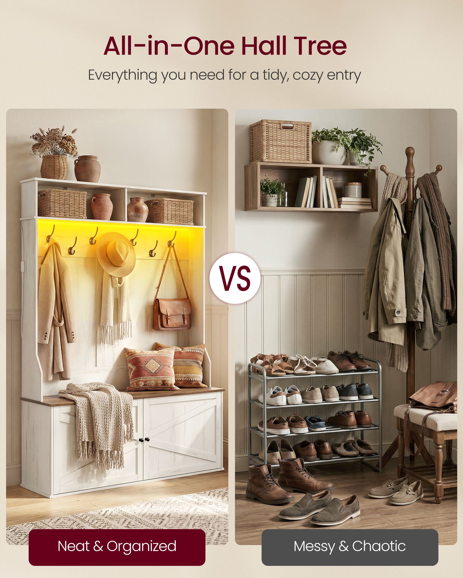 Hall Tree - Bench and Shoe Storage