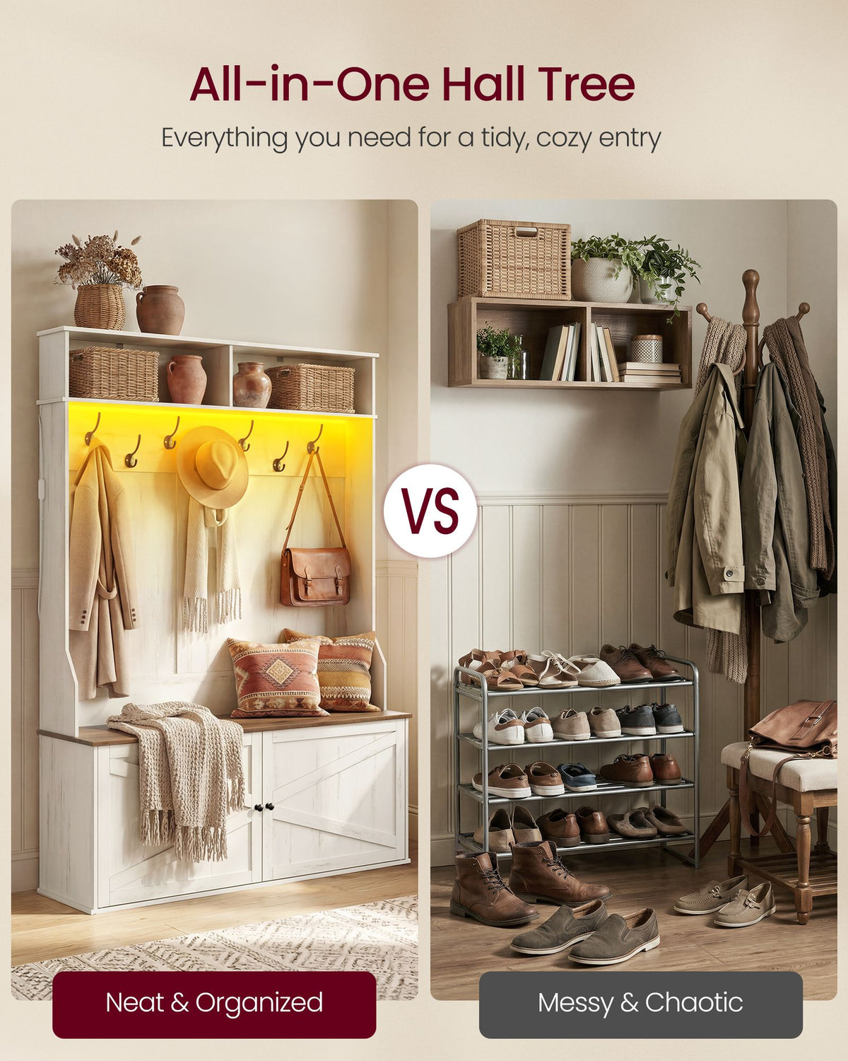Hall Tree - Bench and Shoe Storage