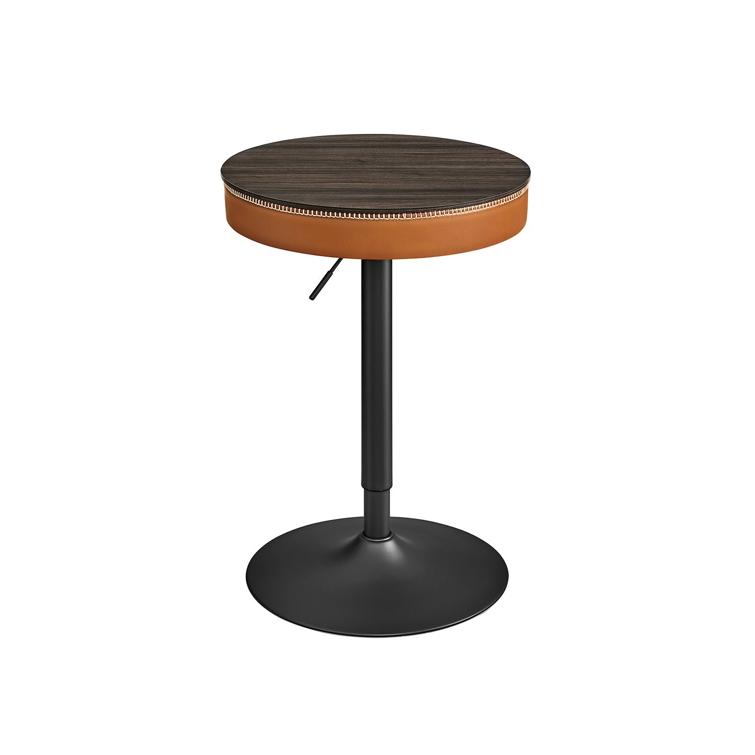 Height-Adjustable Bar Table, Hidden Storage, 23.1" Dia., 32.7"–41.3" H, Round