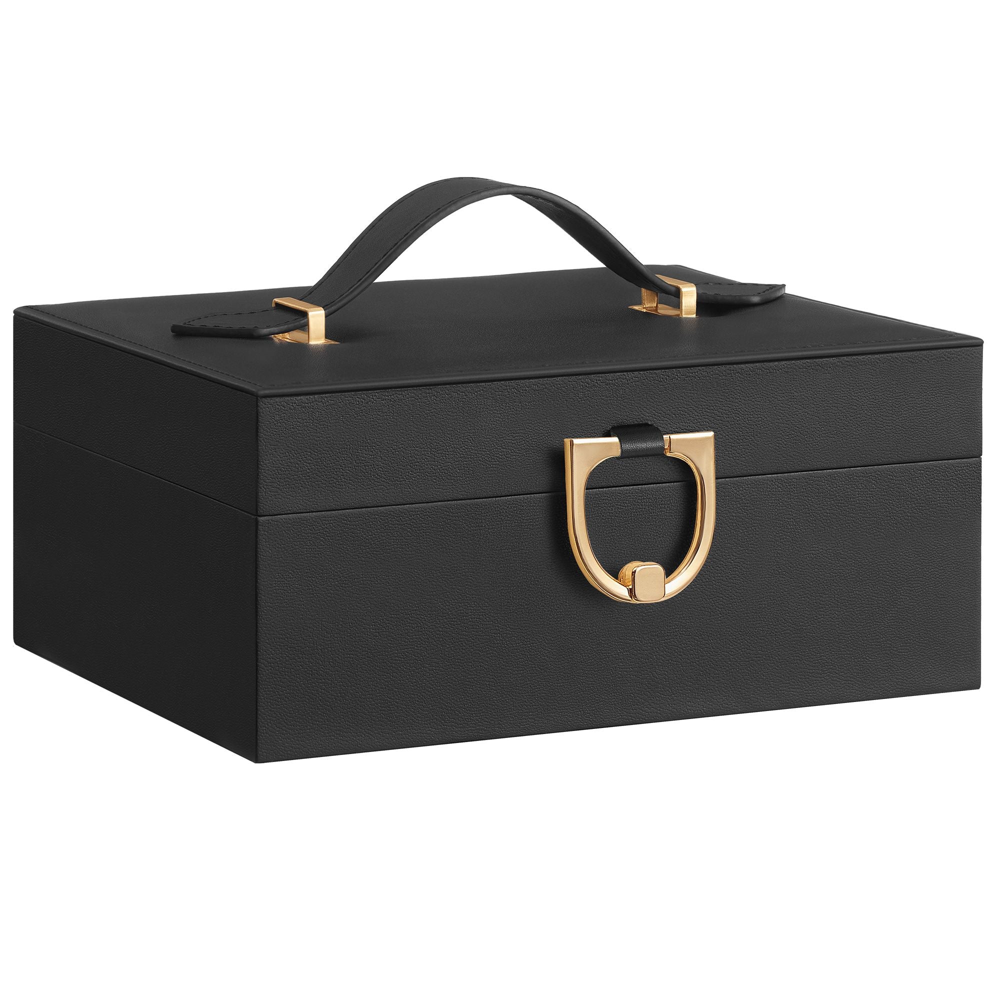 2-Layer Jewelry Box Organizer - Black
