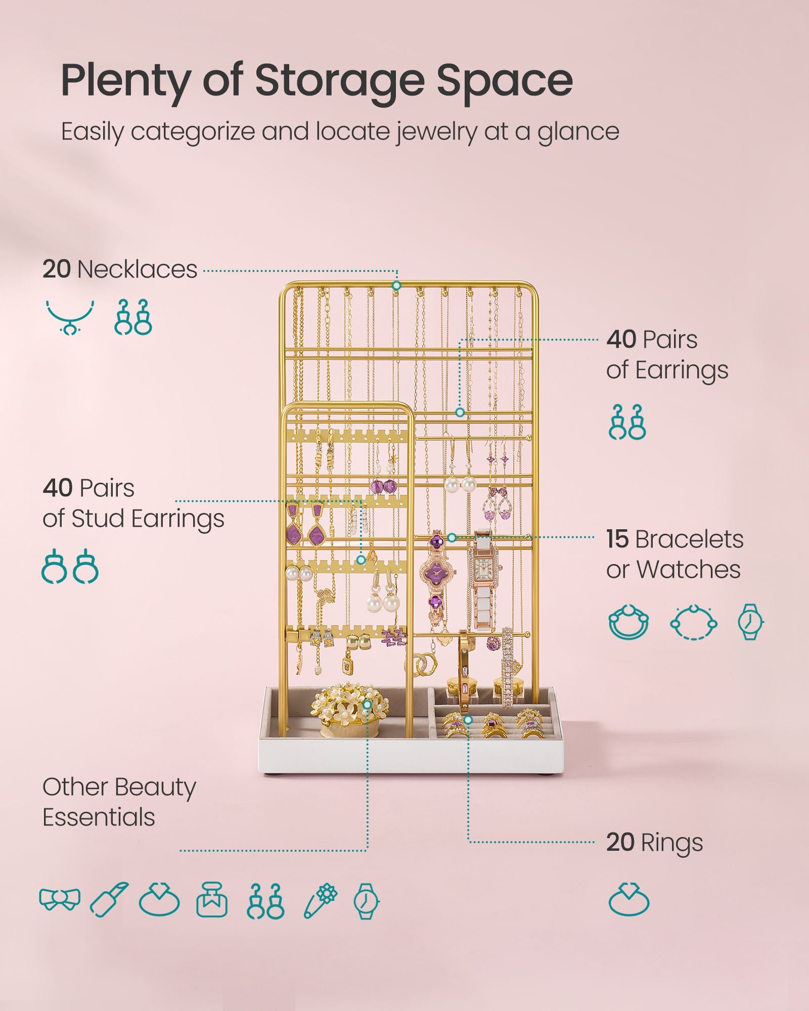 Jewelry Holder - Gold