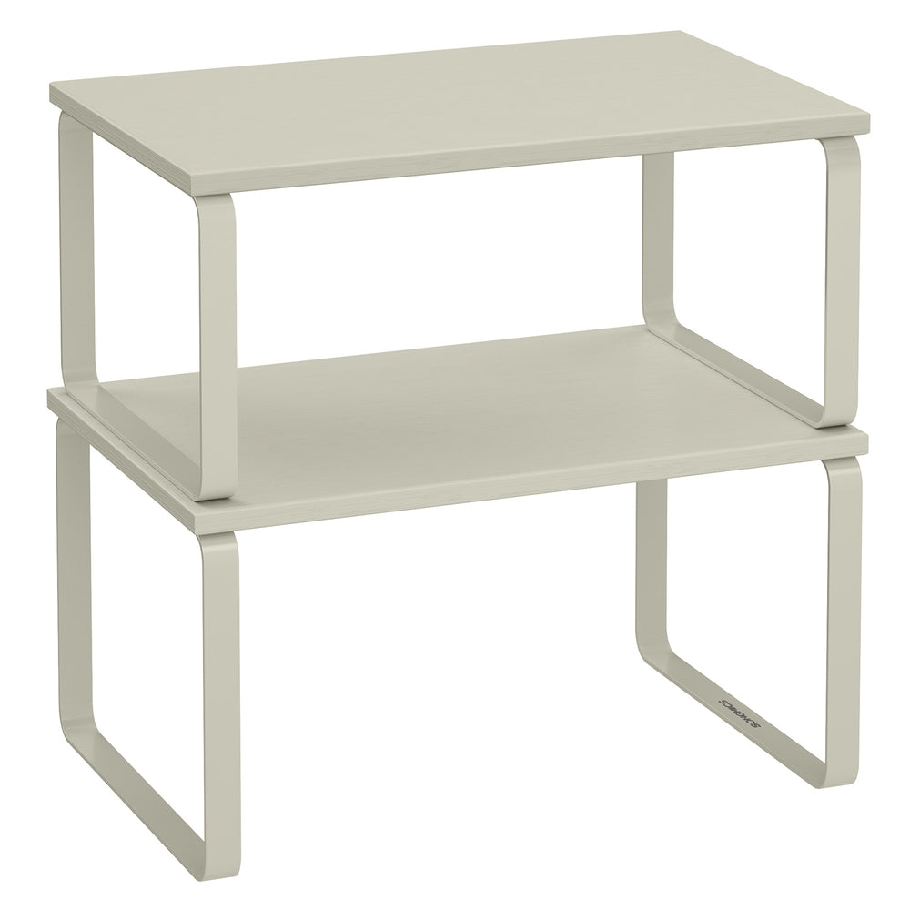 Cabinet Organizer Shelf - Set of 2 - Cappuccino Beige
