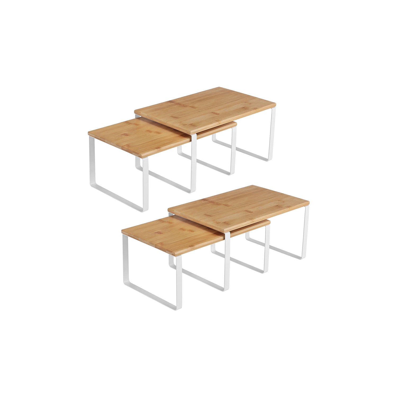 Set of 4 Kitchen Counter Shelves - Black