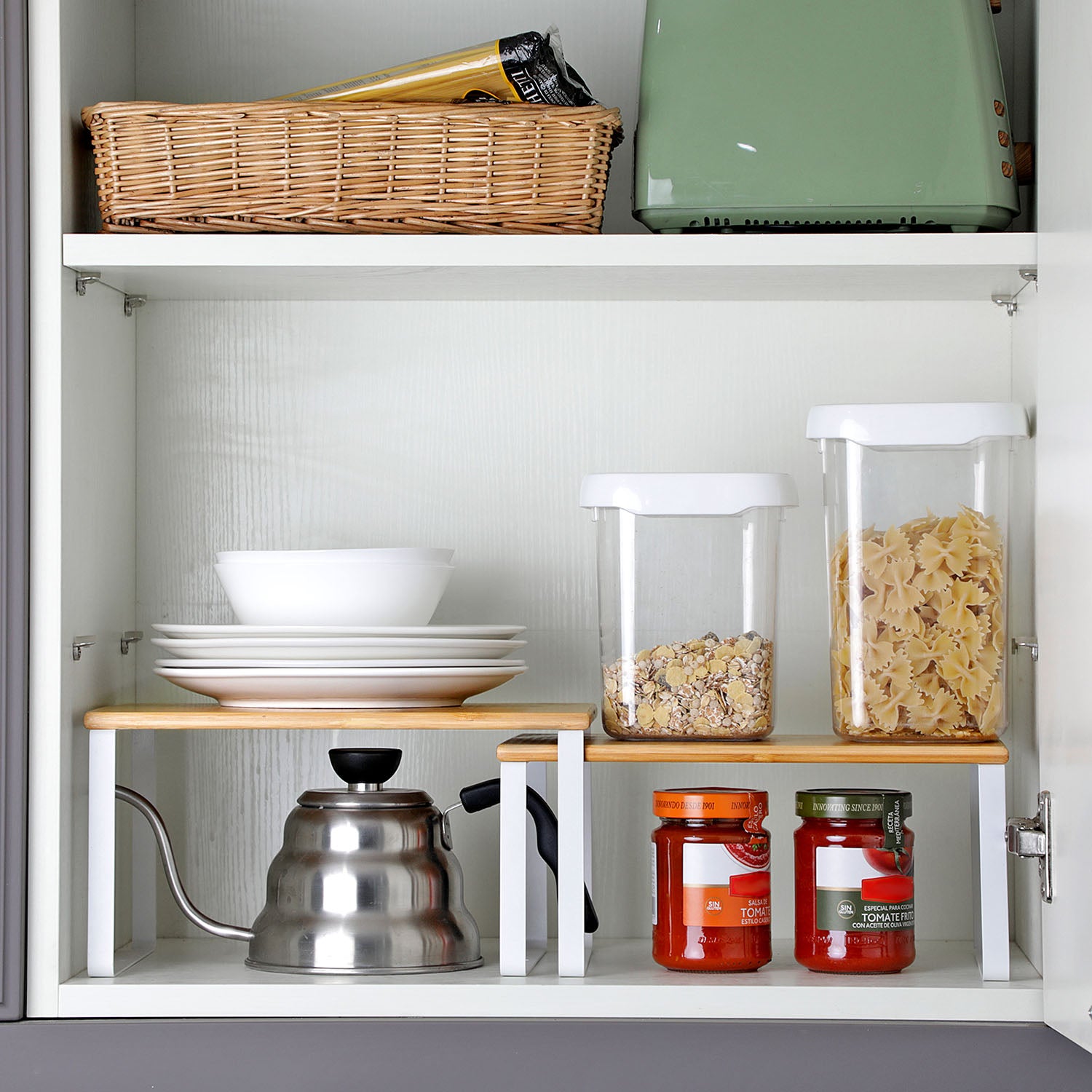 Set of 4 Kitchen Counter Shelves - Black