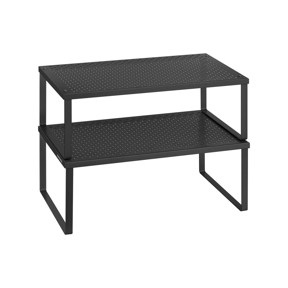 Set of 2 Stackable and Expandable Spice Racks - Ink Black