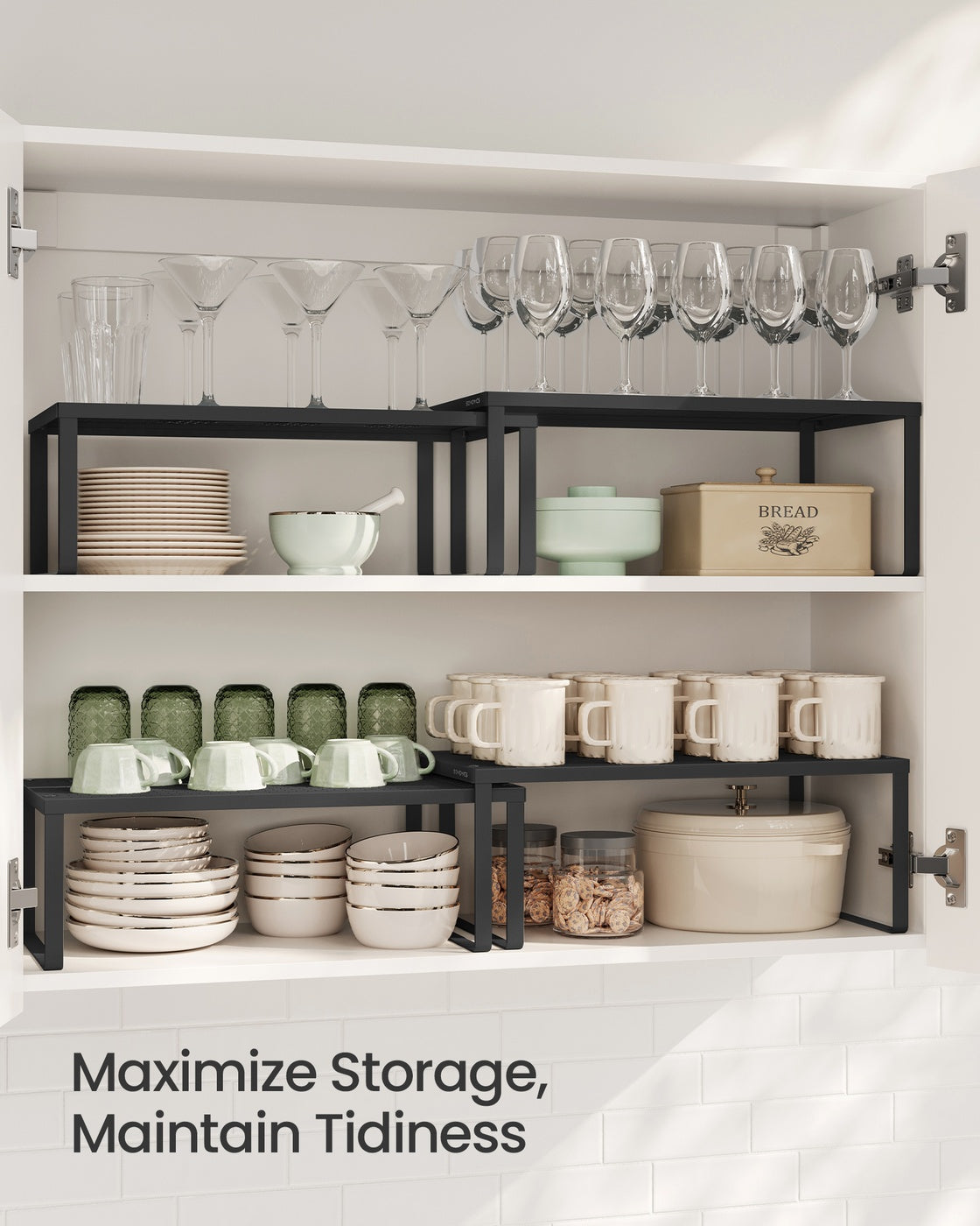 Stackable and Expandable Spice Racks - Set of 2